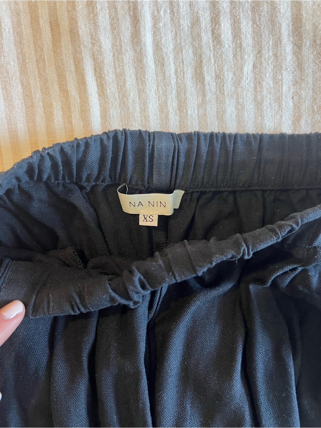 Na Nin Lena Silk Canvas Pants, Black, Xs — image 3 of 4